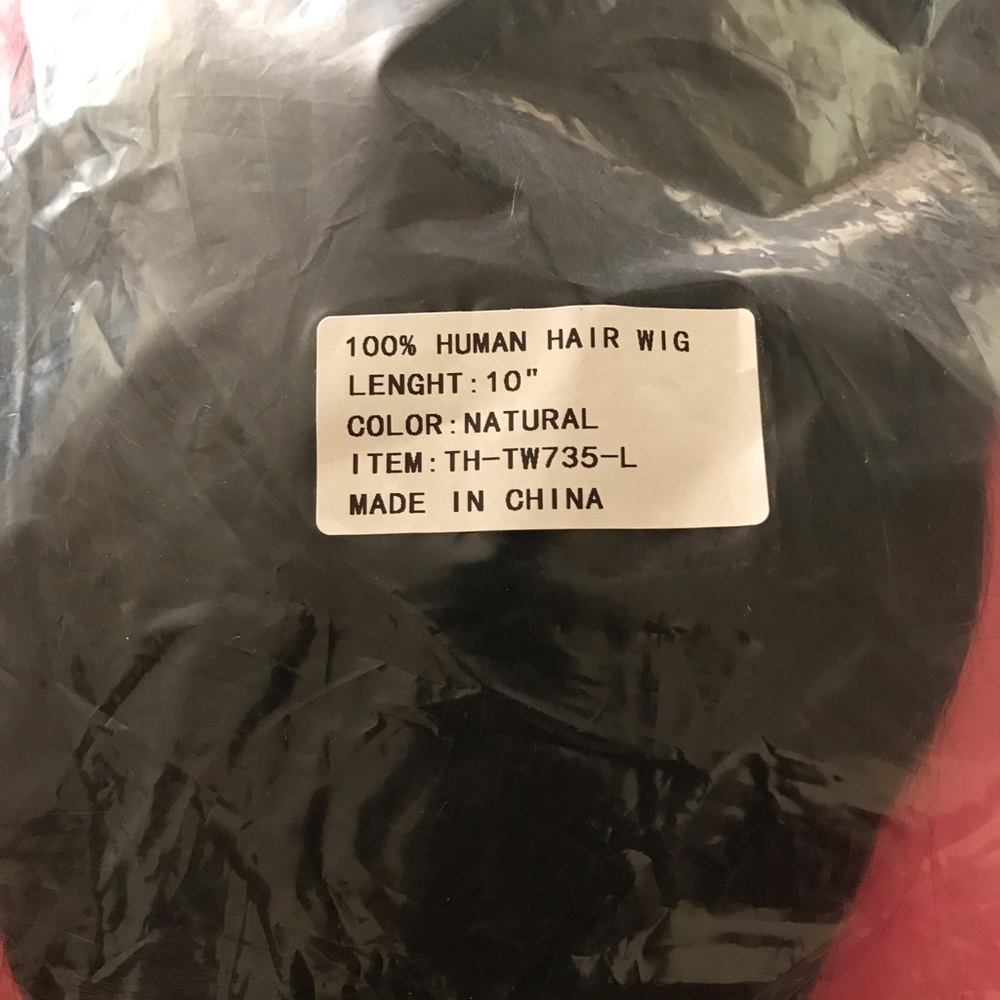 10” wig human hair $75 $kiwih4